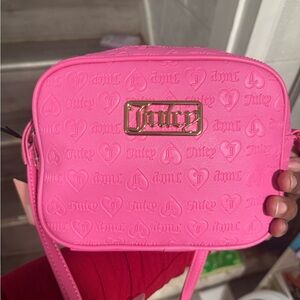Juicy Couture Hot Pink Embossed Crossbody Bag